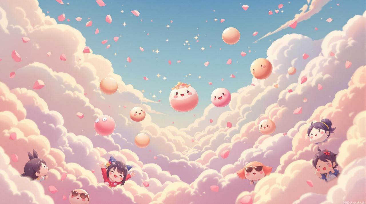 ai小短剧动漫追剧天地背景 - 二次元甜宠爽剧插画